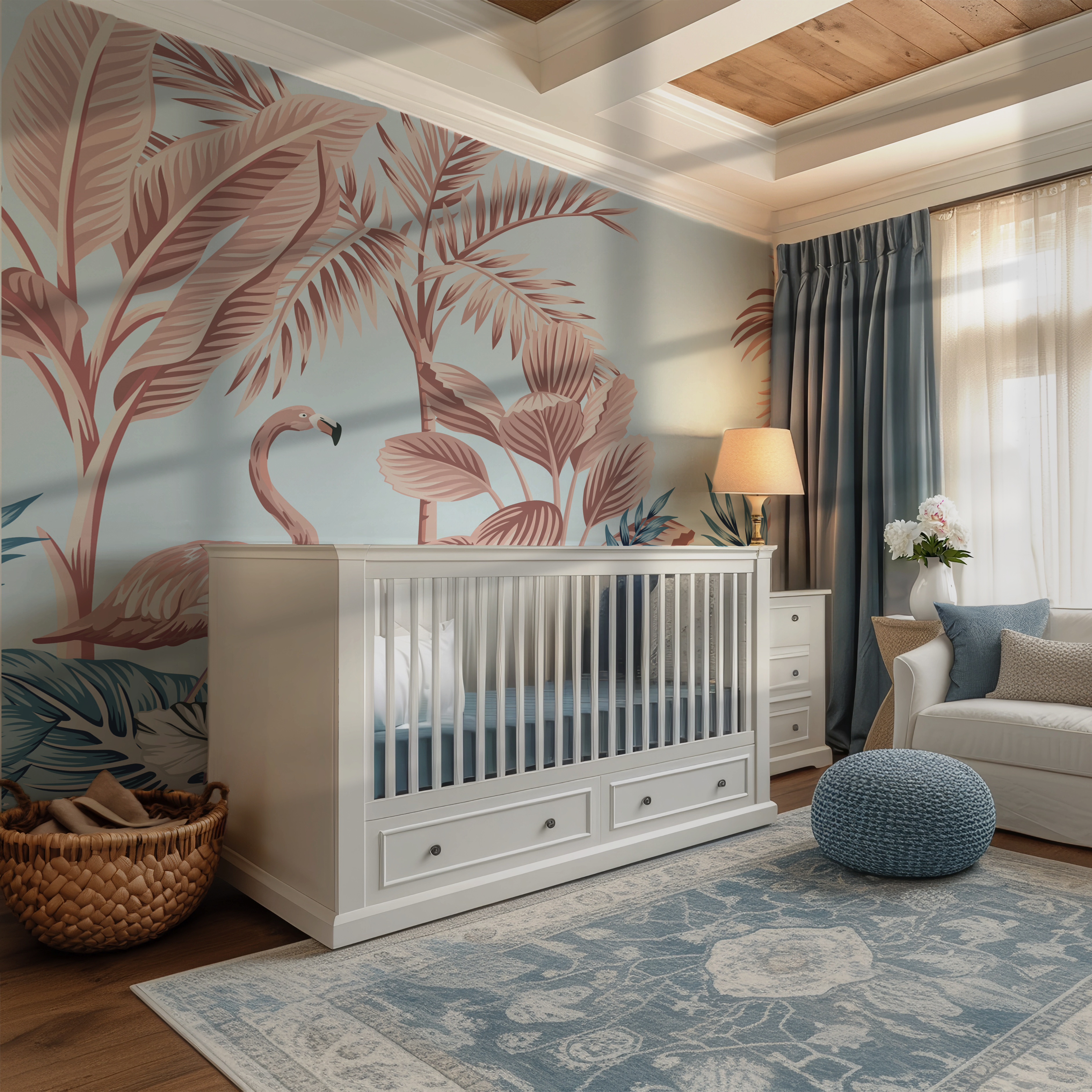 Exotic jungle dream- Vintage botanical wallpaper