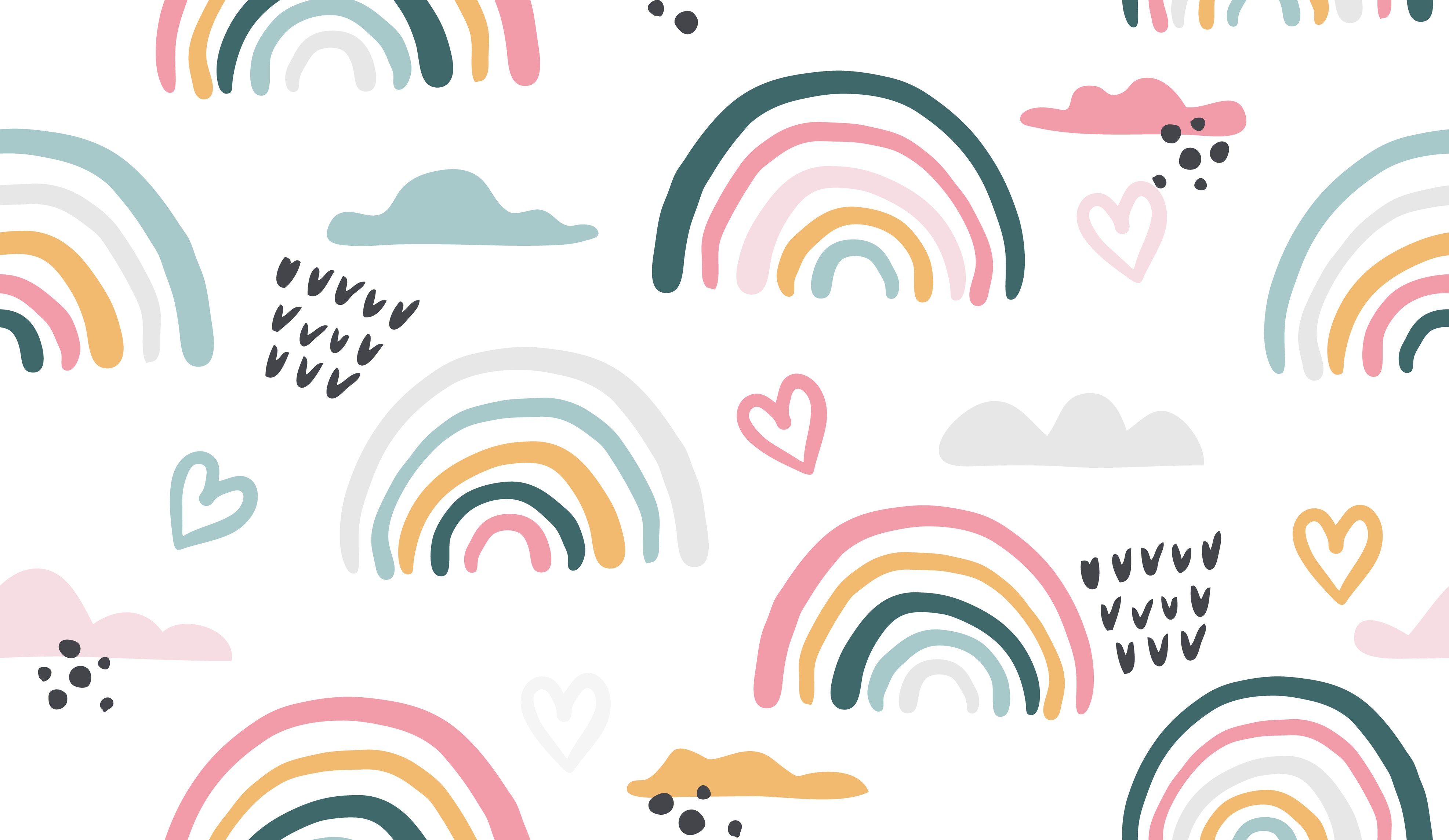 Rainbow Bliss Colorful Wallpaper