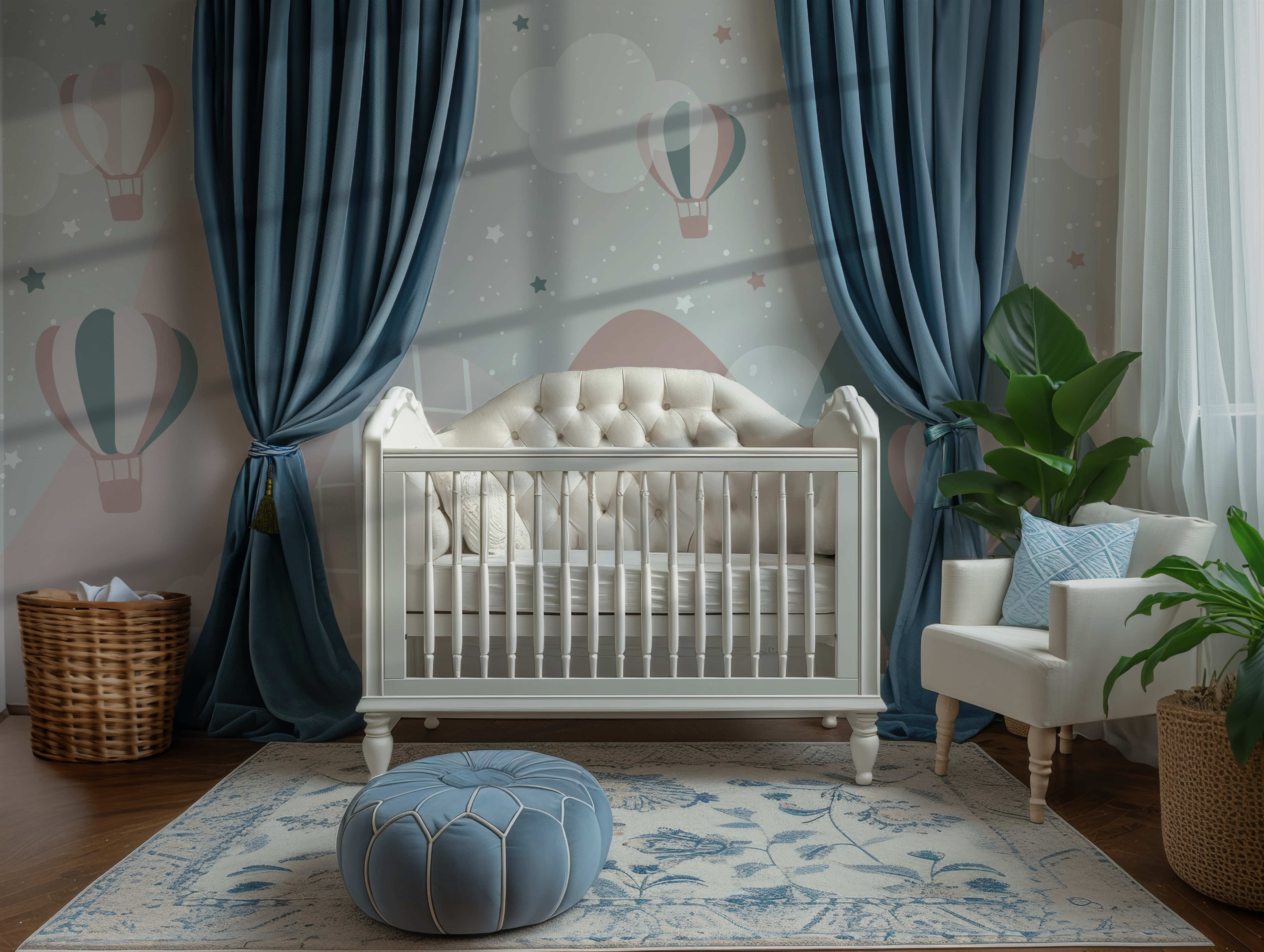 Whimsical Mountain Adventure Kids Wallpaper