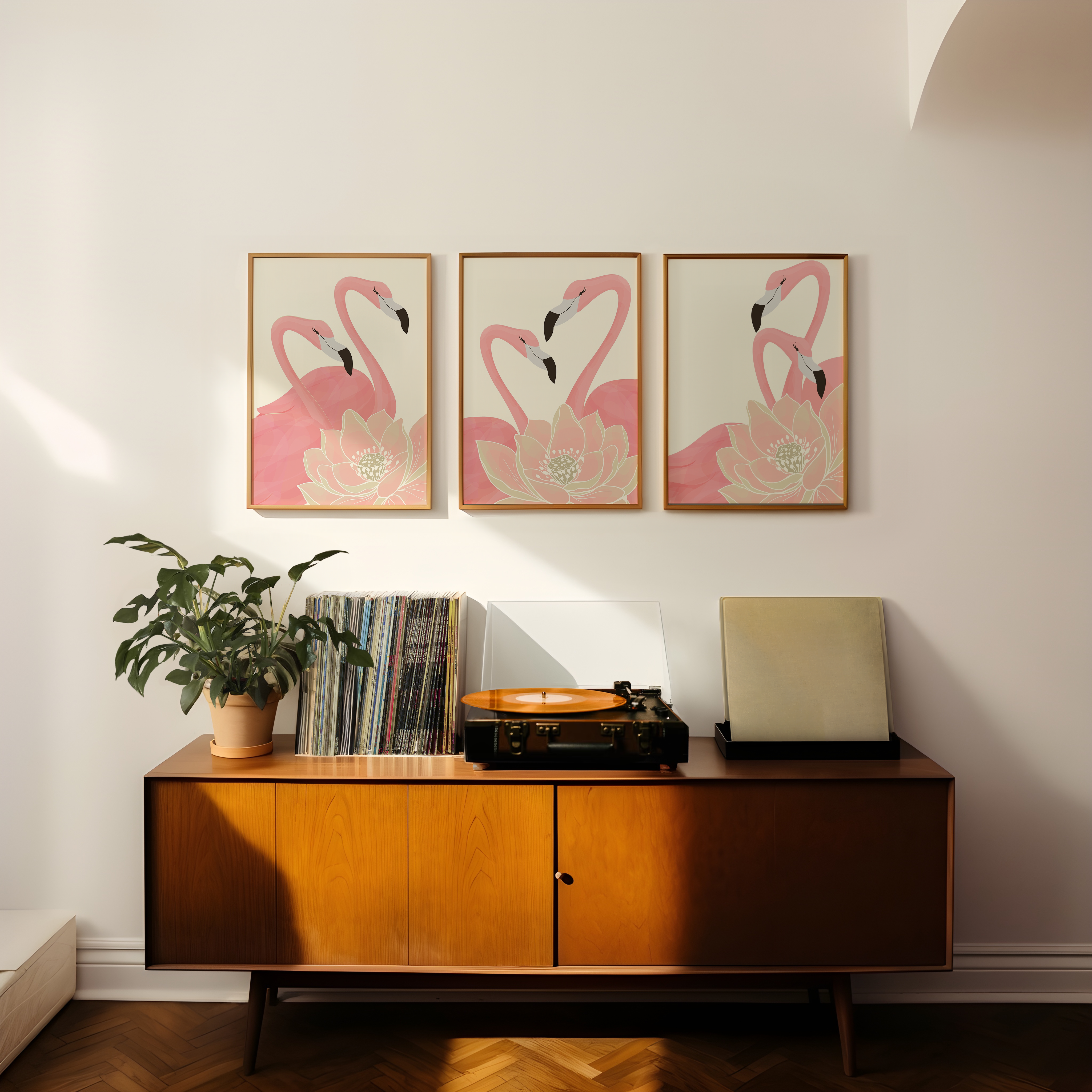 Flamingo Reverie- Set of 3