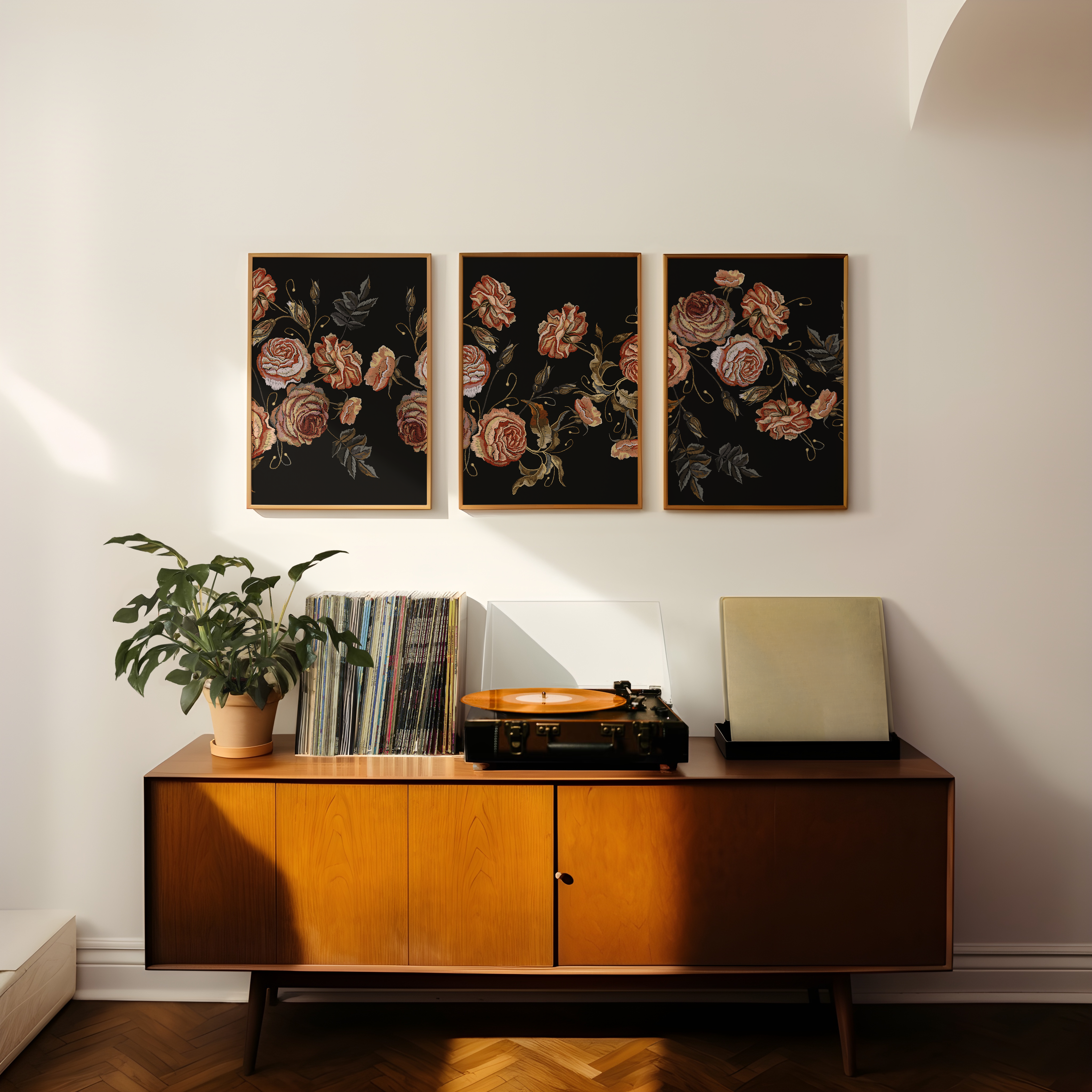 Vintage Rose Buds- Set of 3