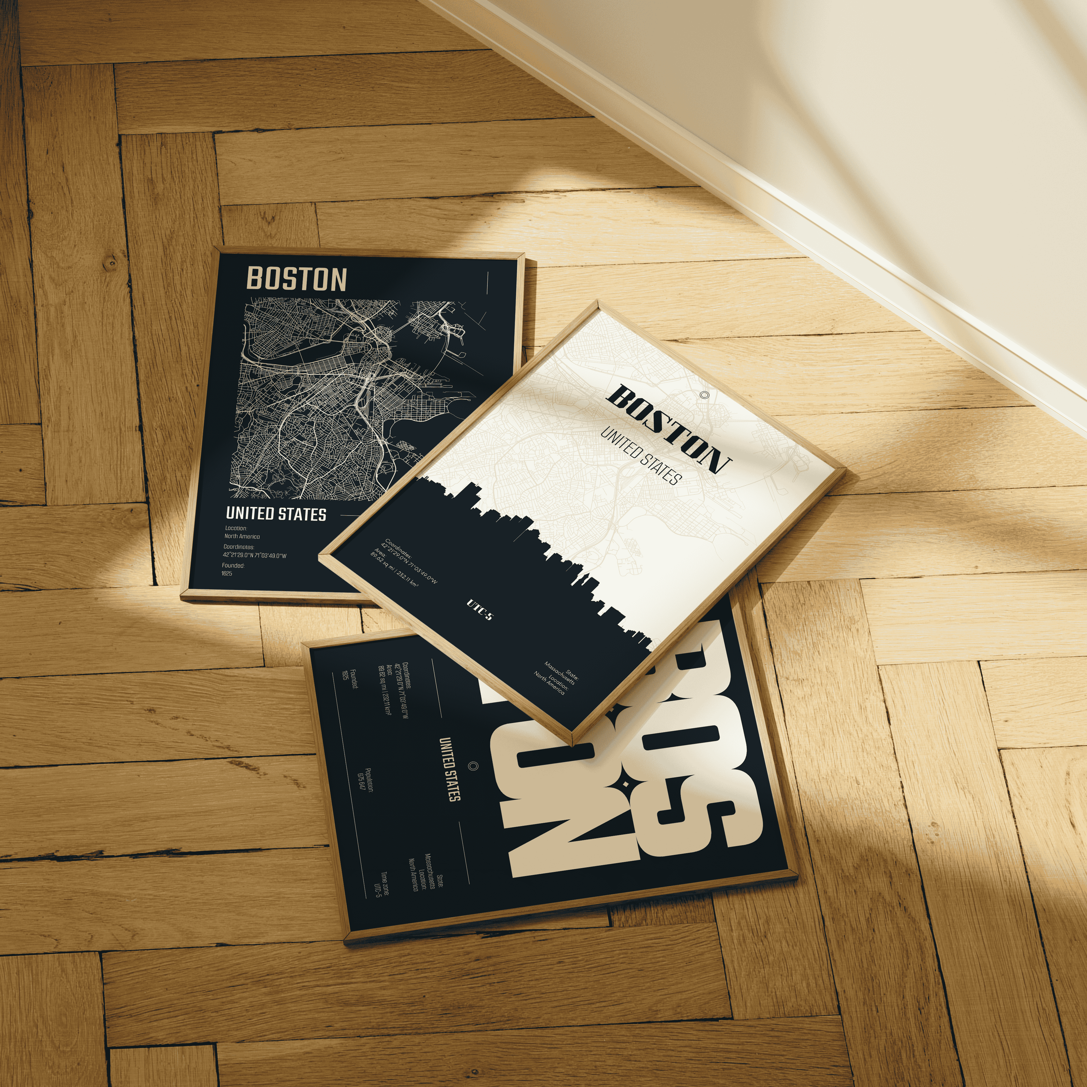 Boston Discoveries Travel Poster Series- Set of 3