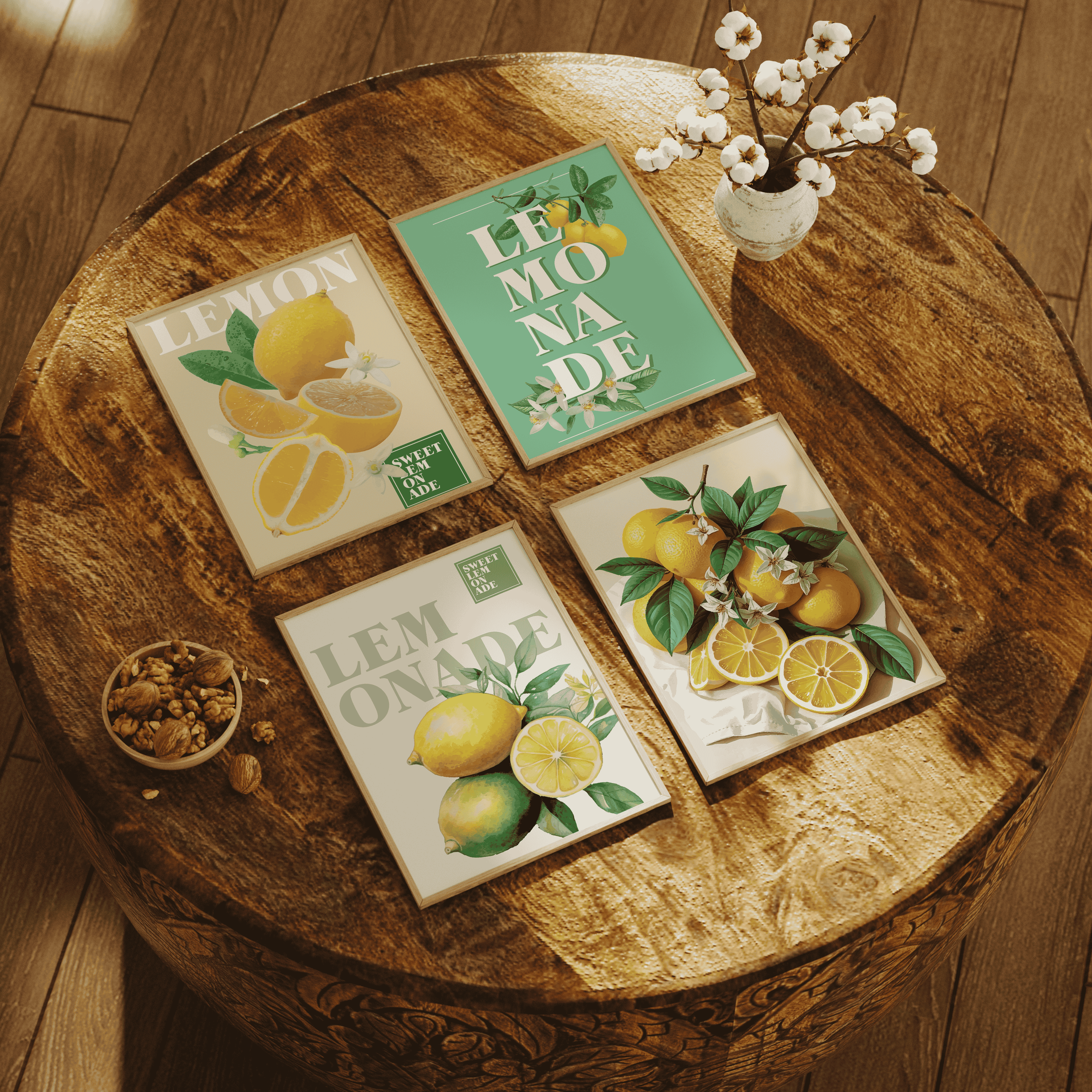 Sunny Citrus Set- Set of 4