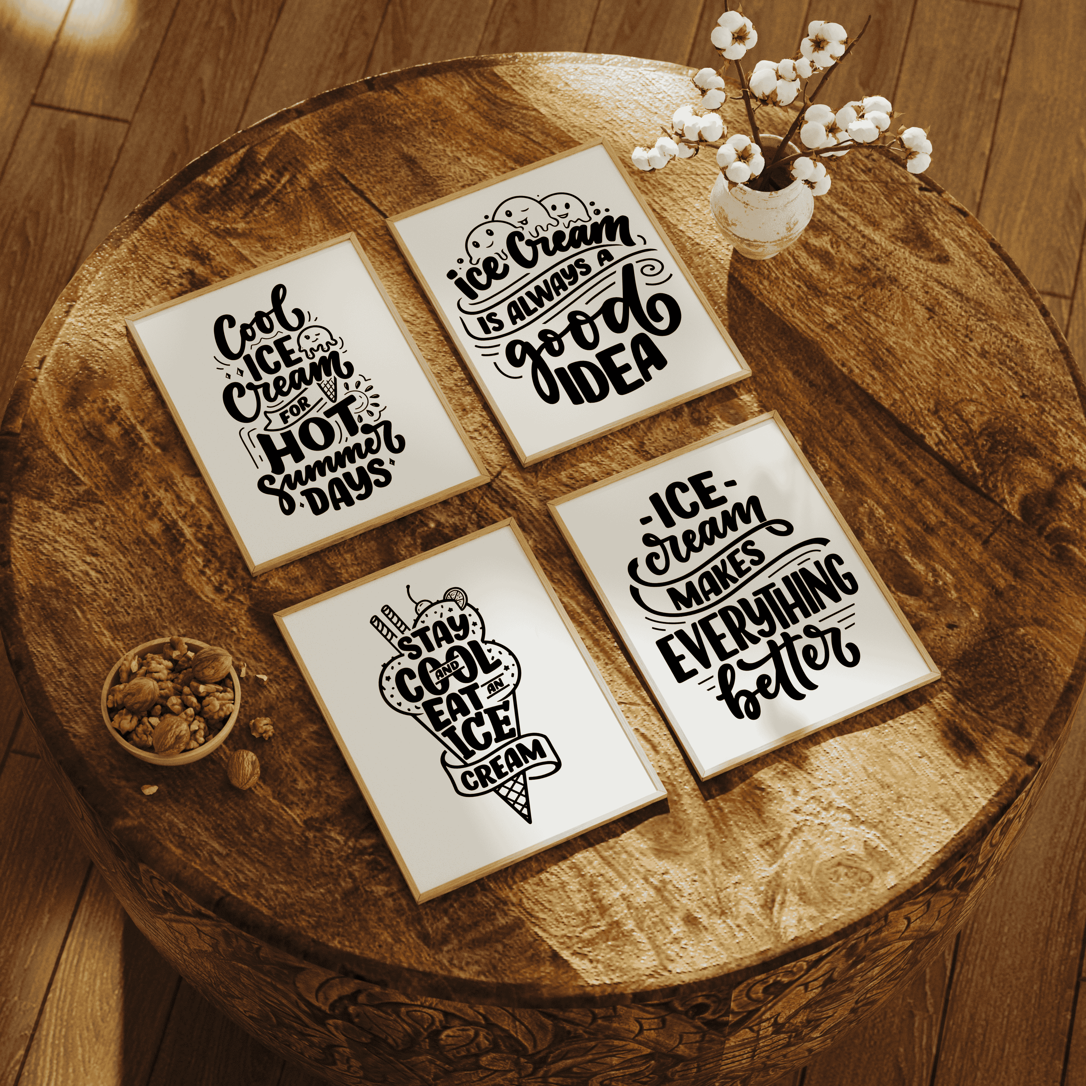 Sweet Summer Slogans-Set of 4