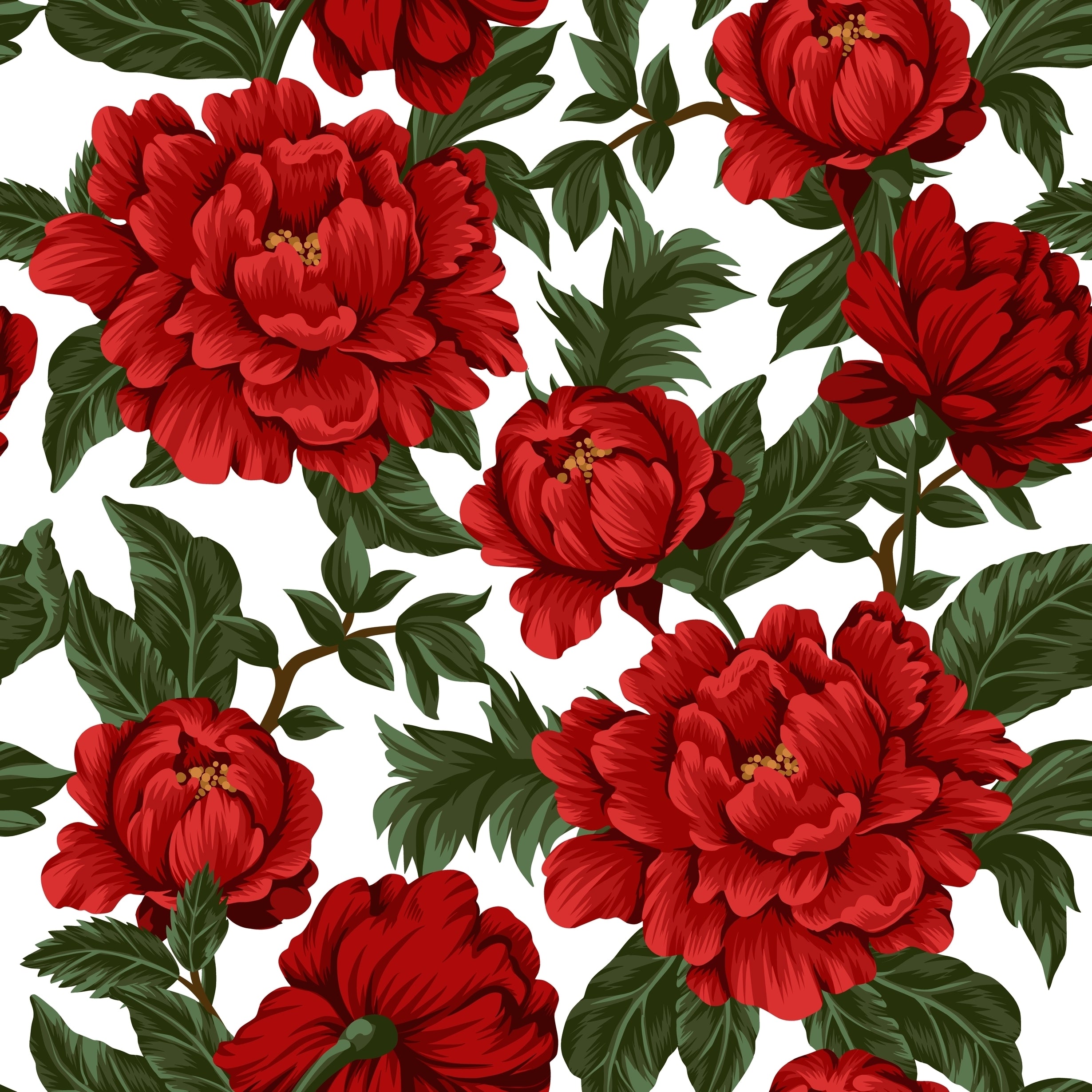 Crimson Petal Elegance- Set of 2