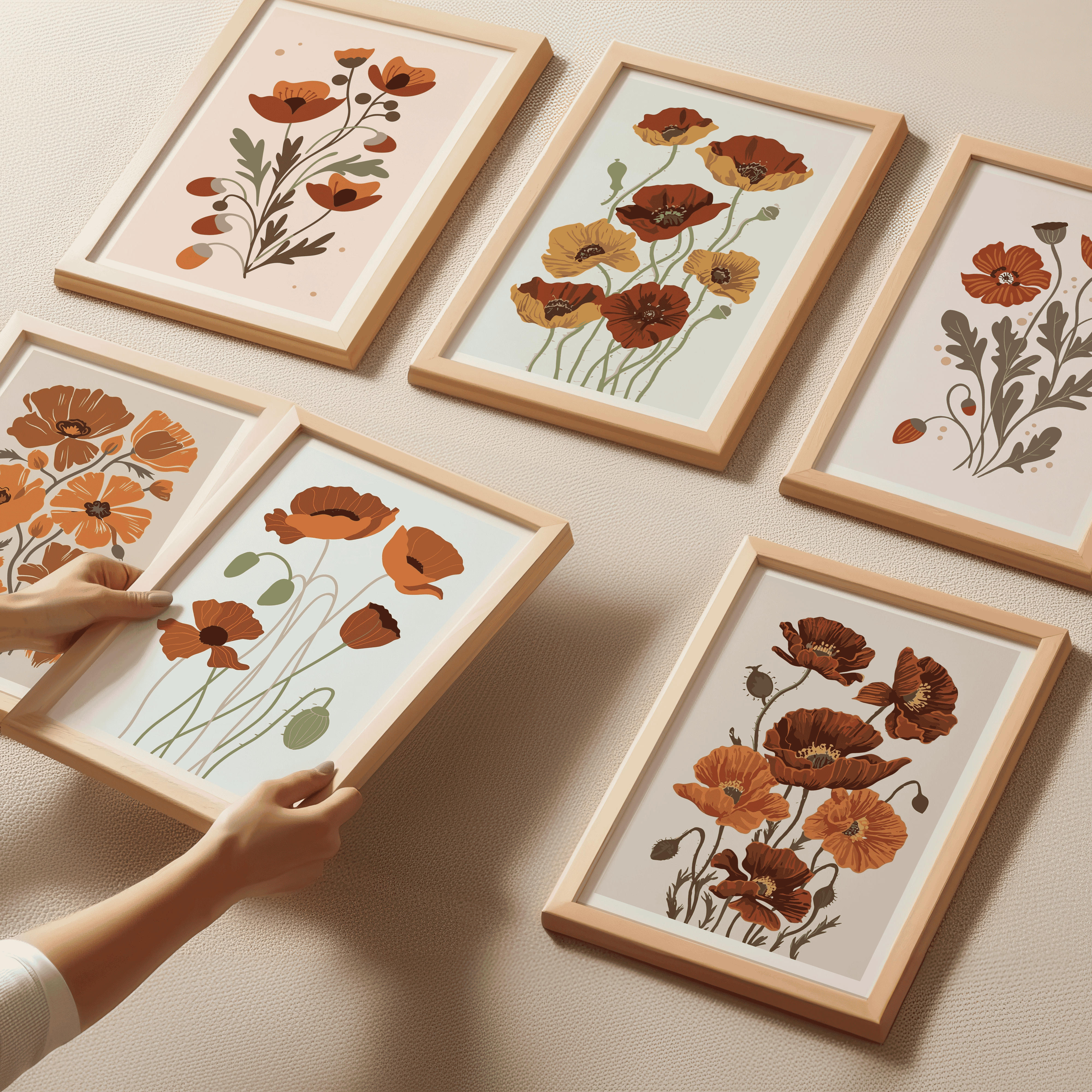 August Blooms- Set of 6