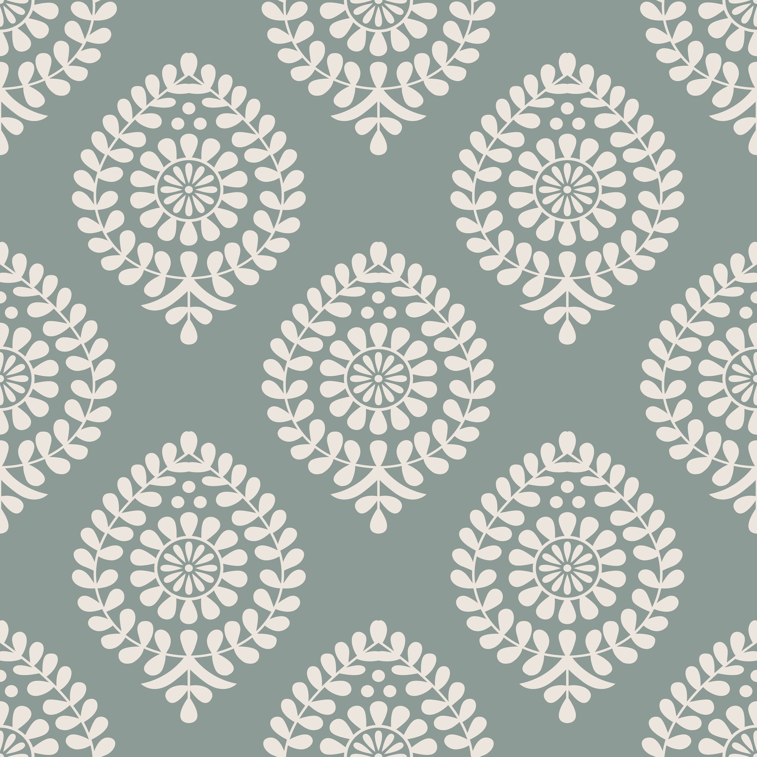 Elegant Damask Bloom