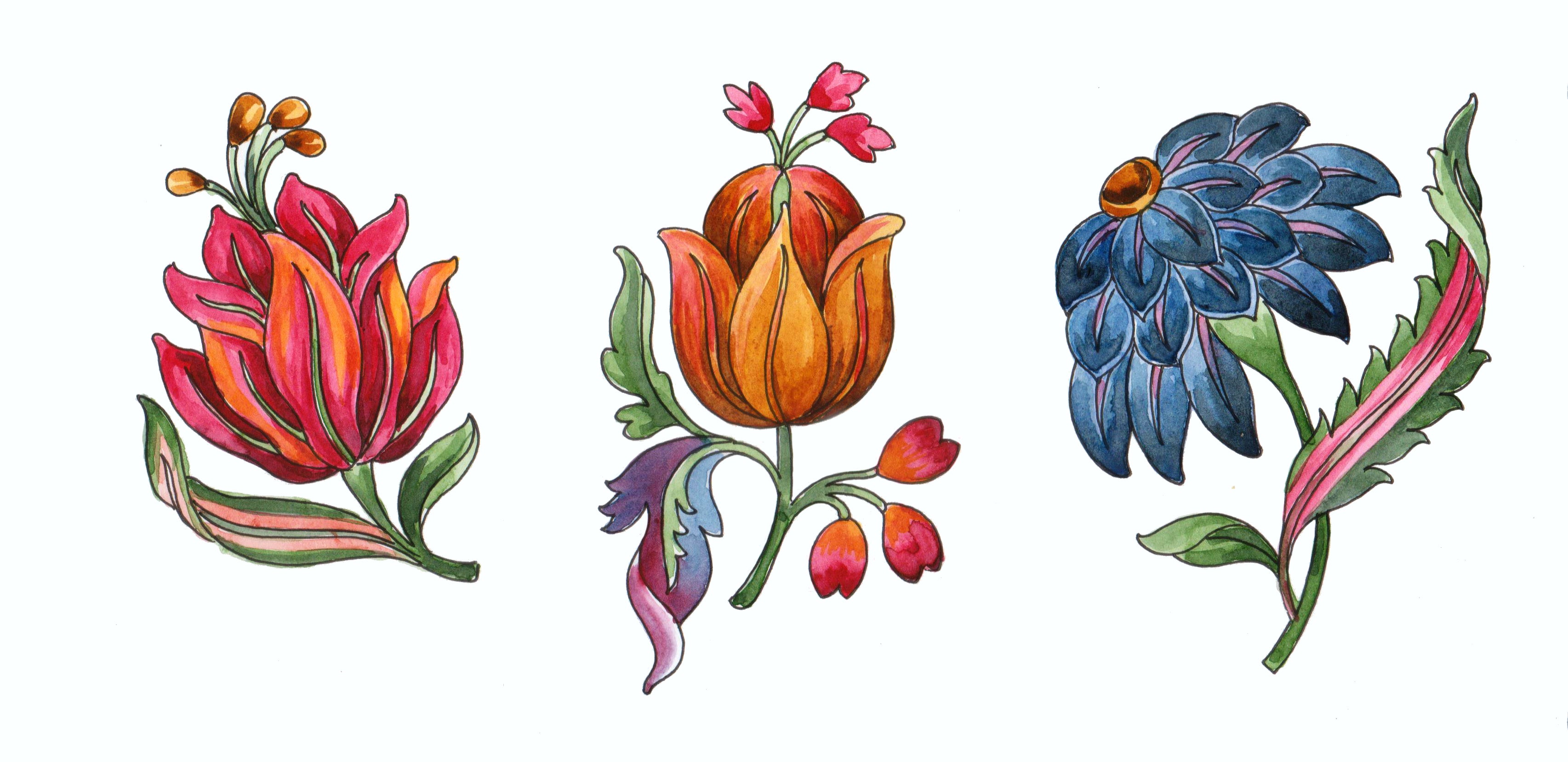 Majestic Mughal Motif- Set of 3