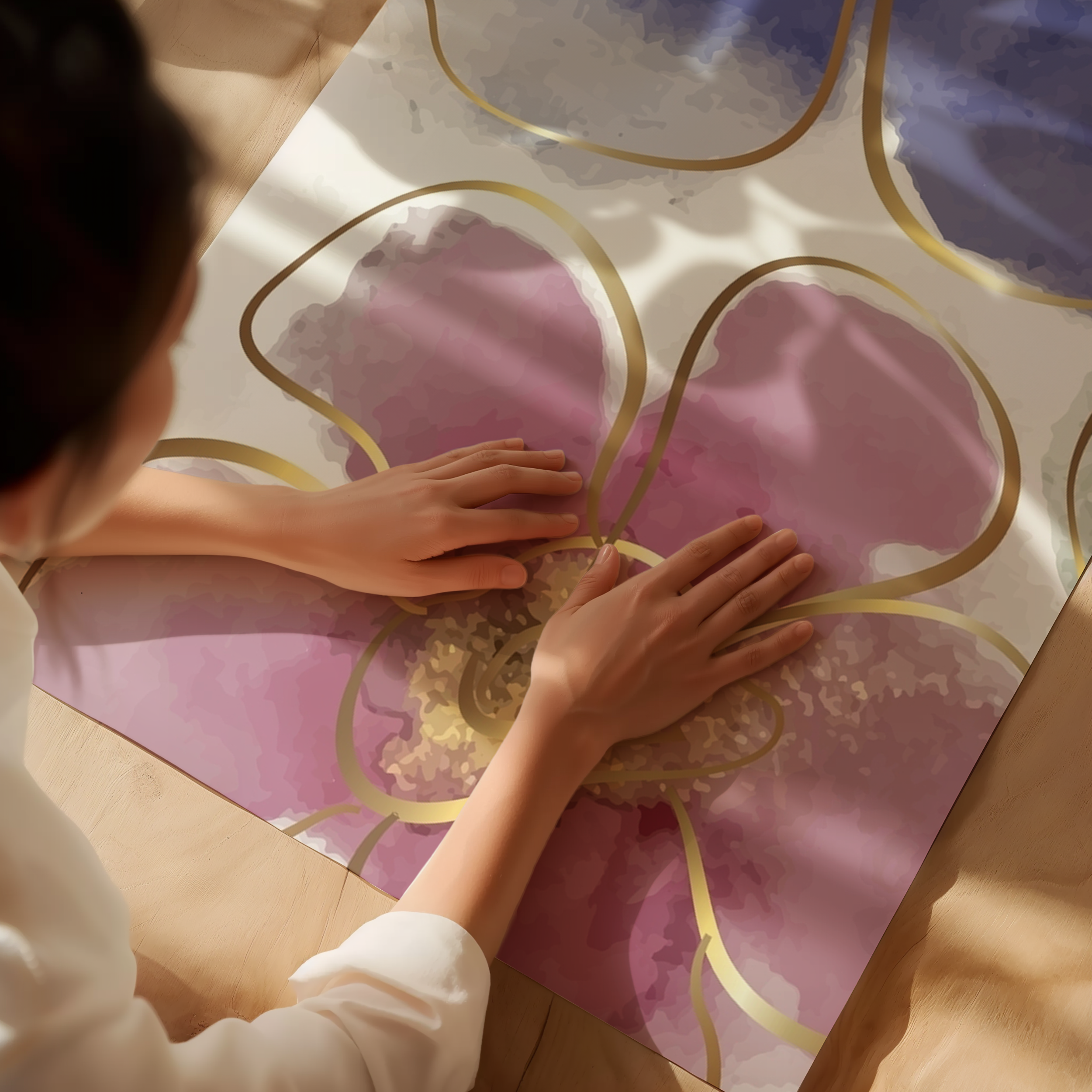 Floral Elegance -Modern Botanical Watercolor Wallpaper