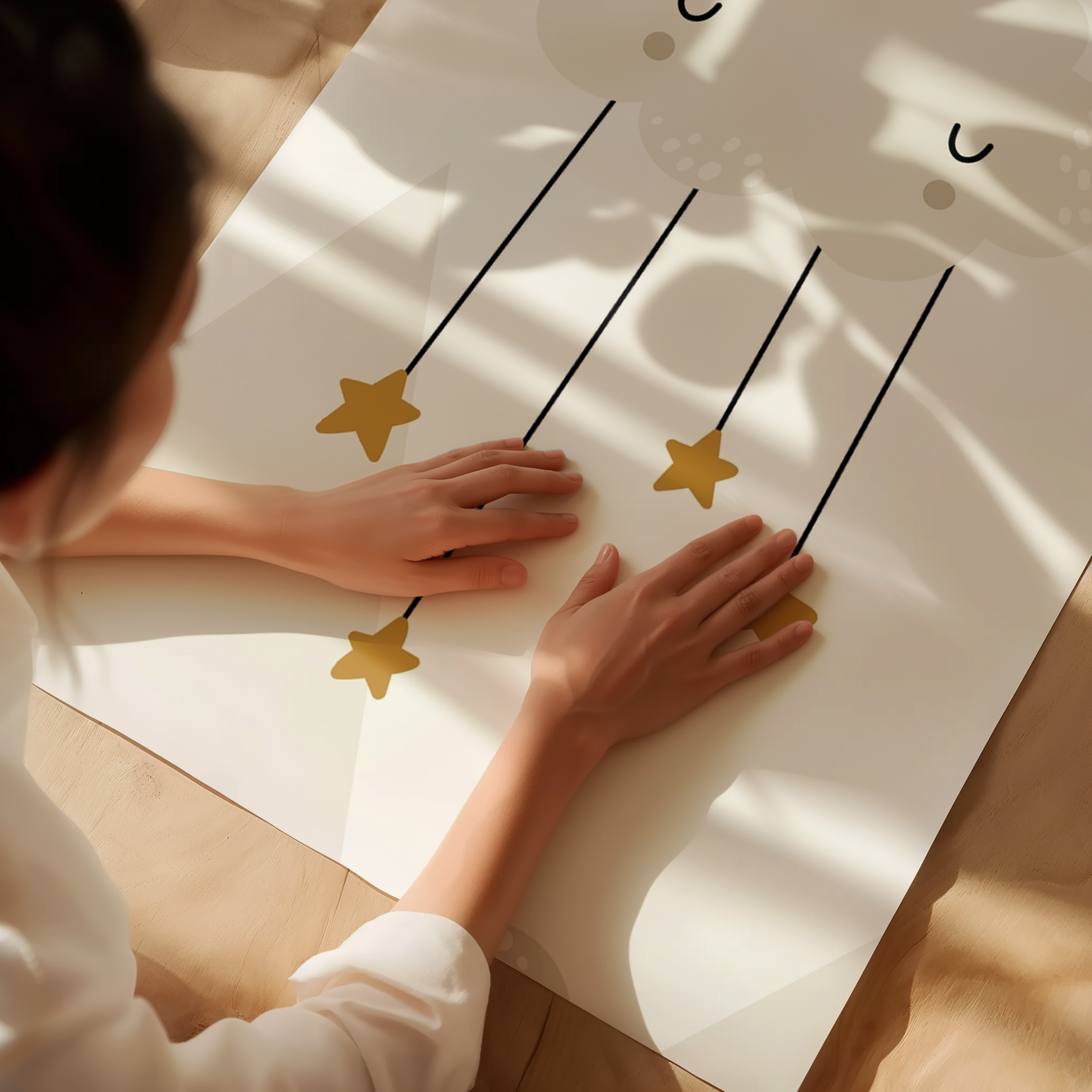 Mountain Moonlight Kids Landscape Wallpaper