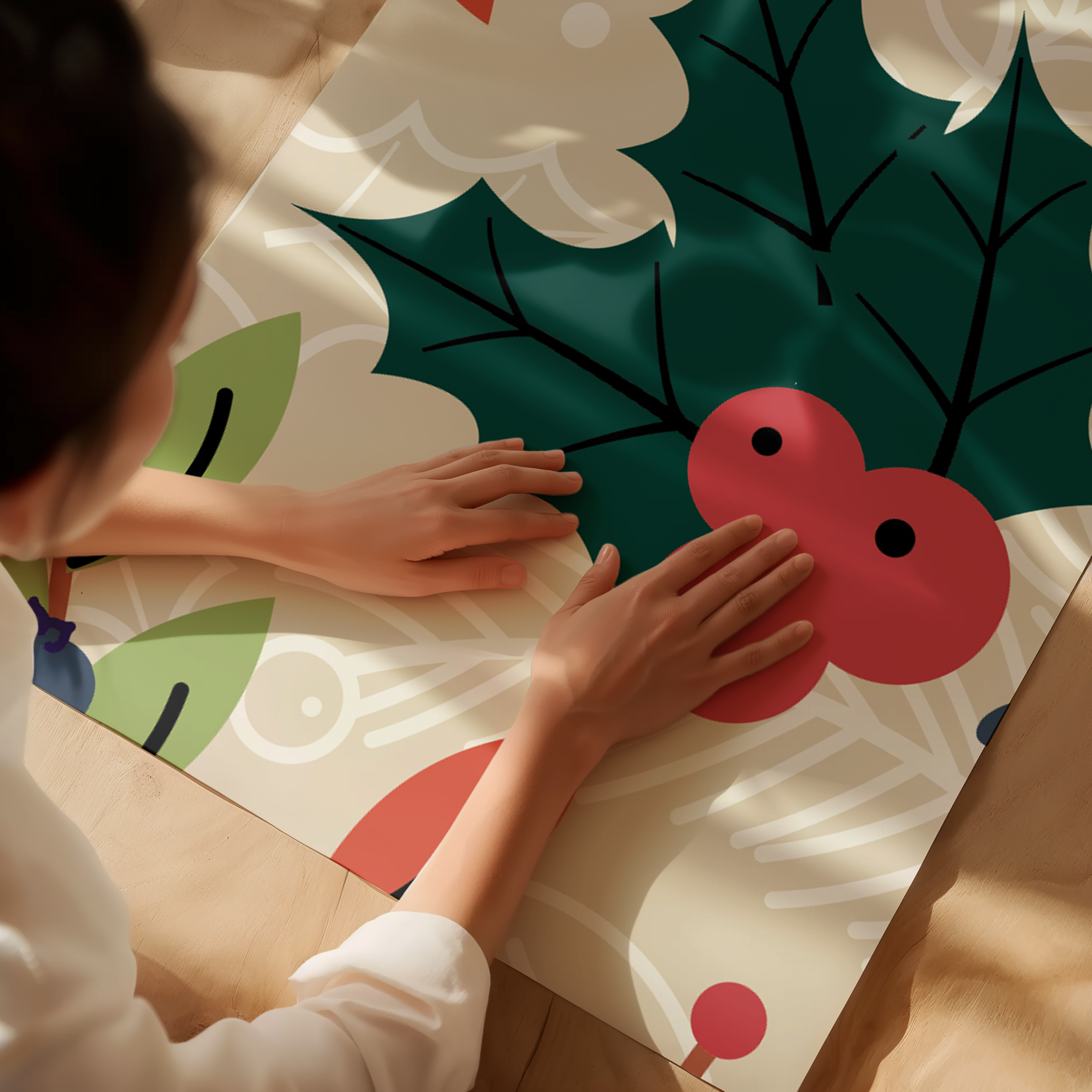 Festive Wonderland Seamless Christmas Wallpaper