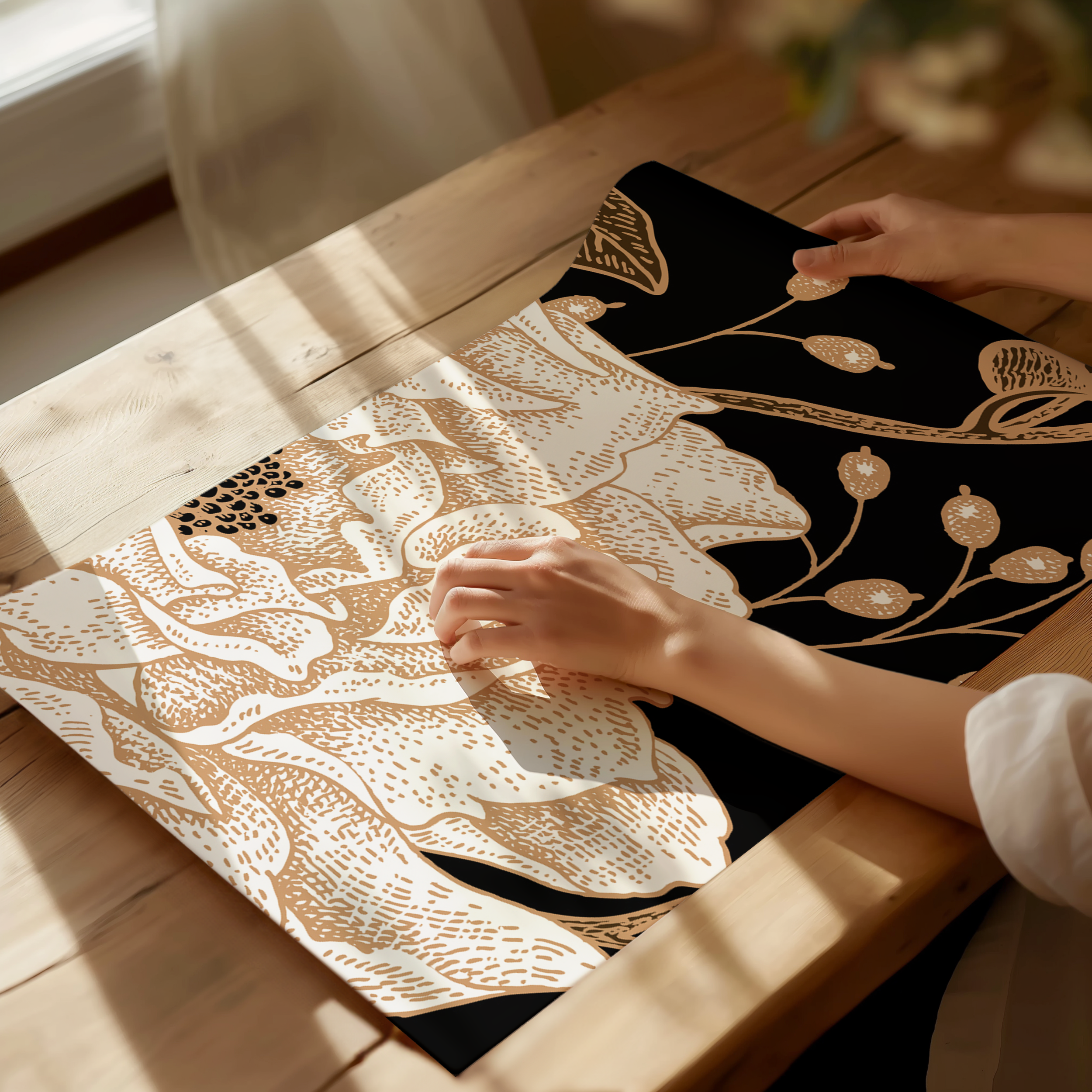 Golden Noir Blossoms