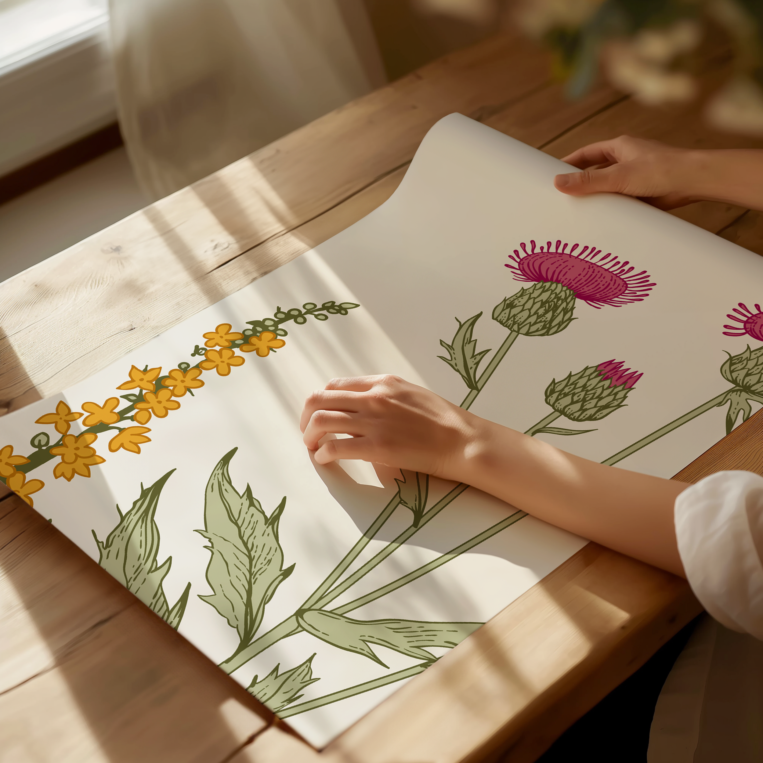 Engraved Floral Harmony