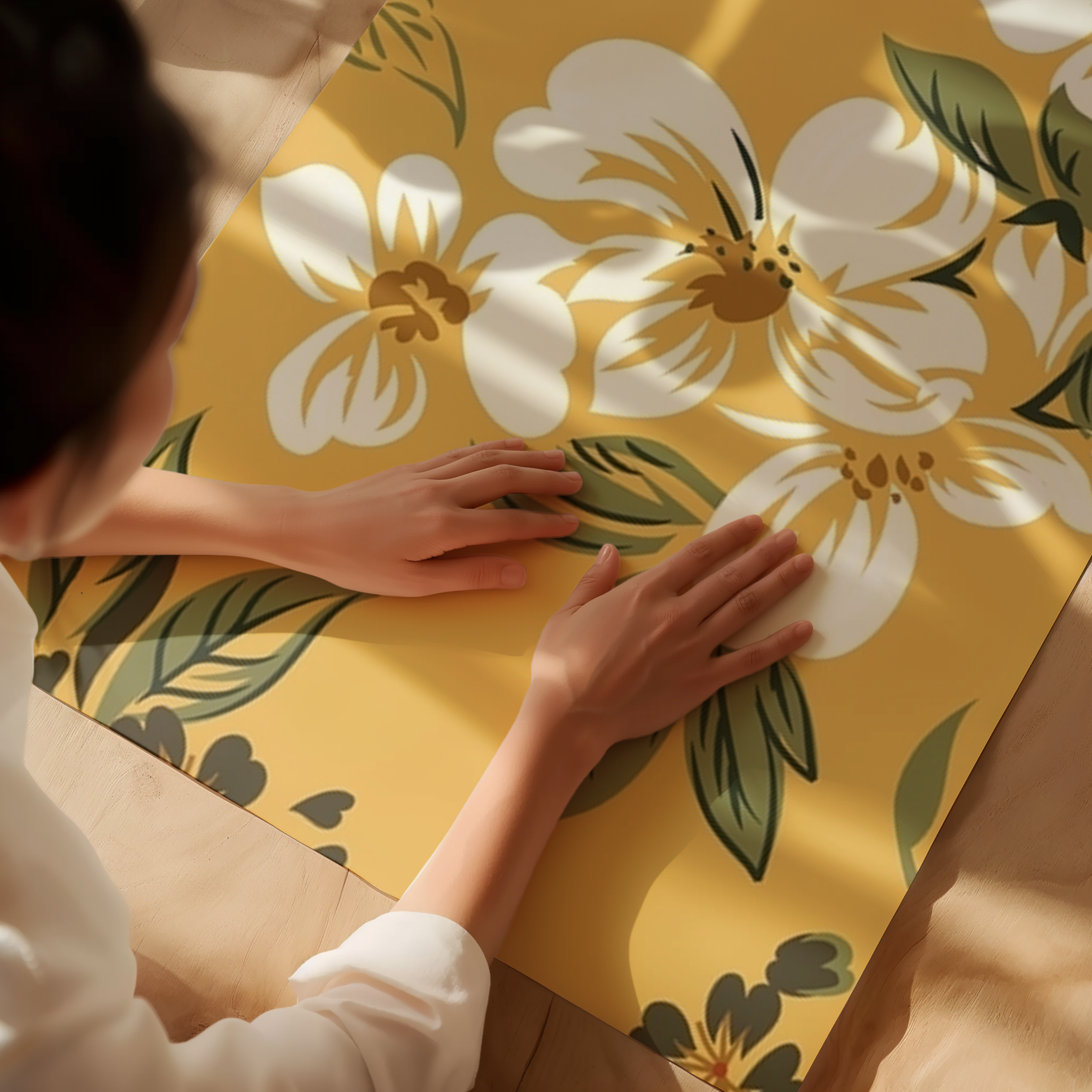 Mustered Floral Elegance