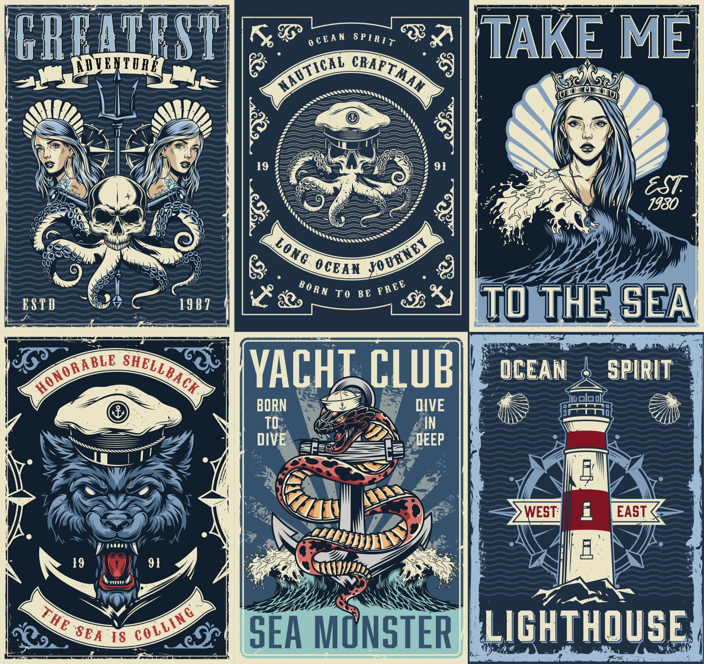Nautical Legends- Set of 6