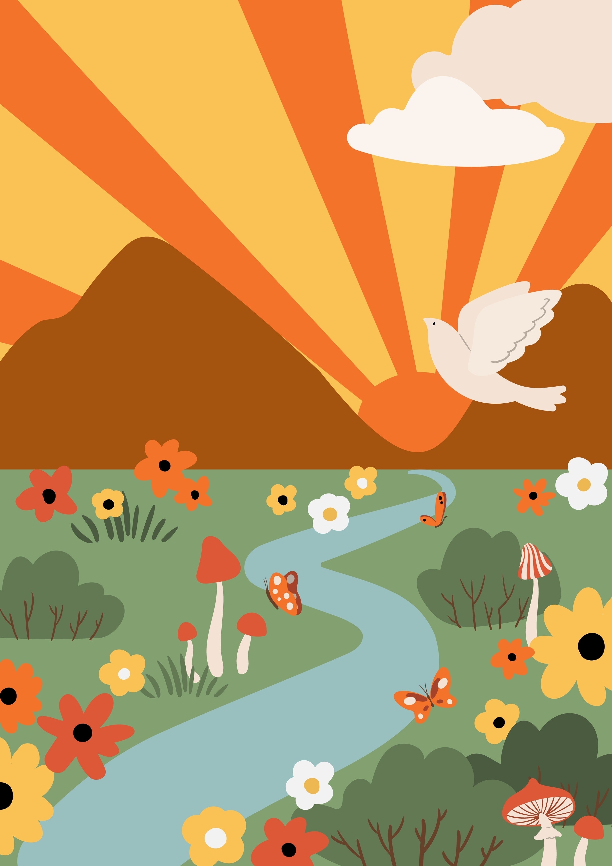 Retro Vibes Landscapes