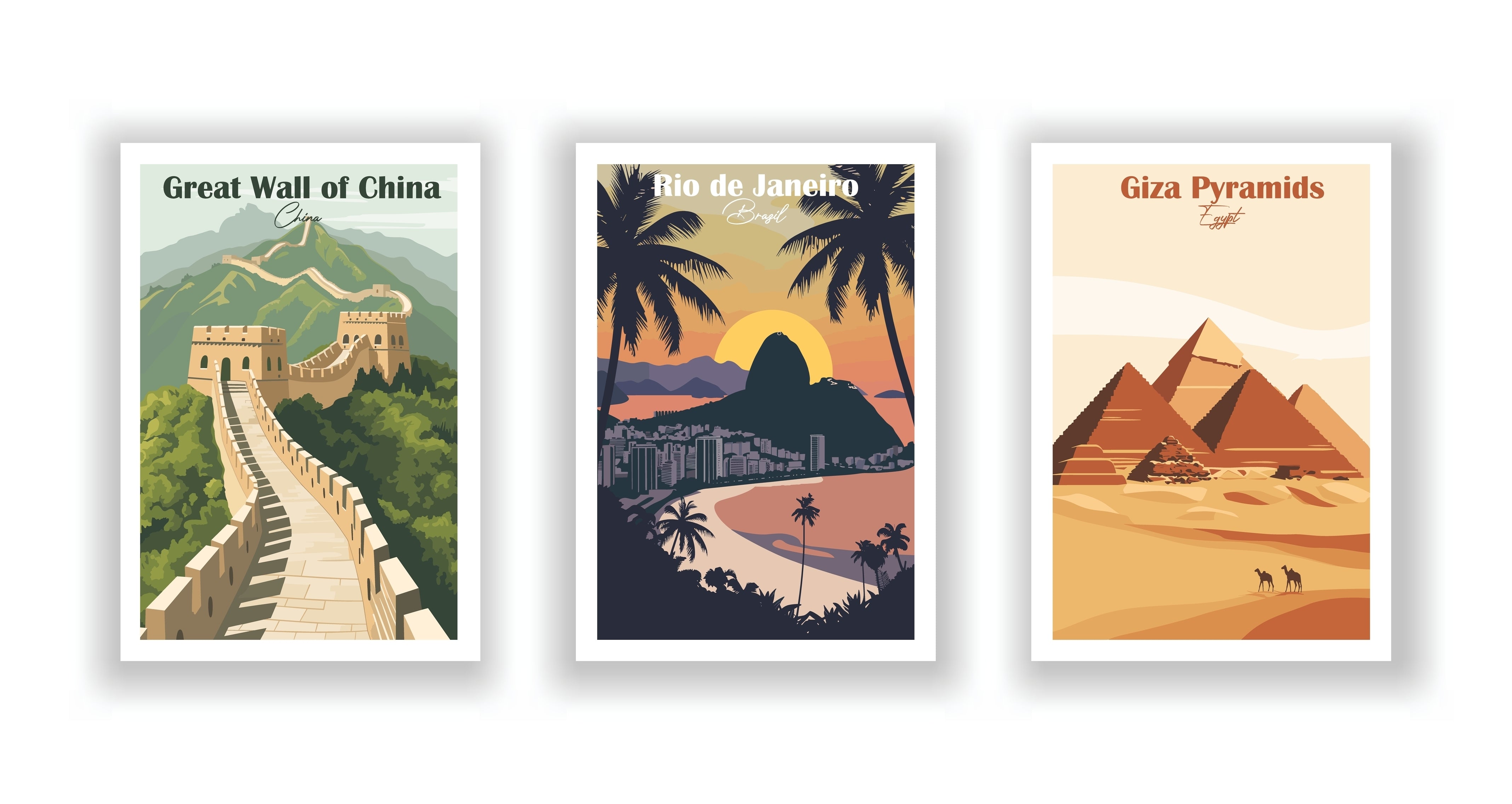 Wonders of the World- Set of 3