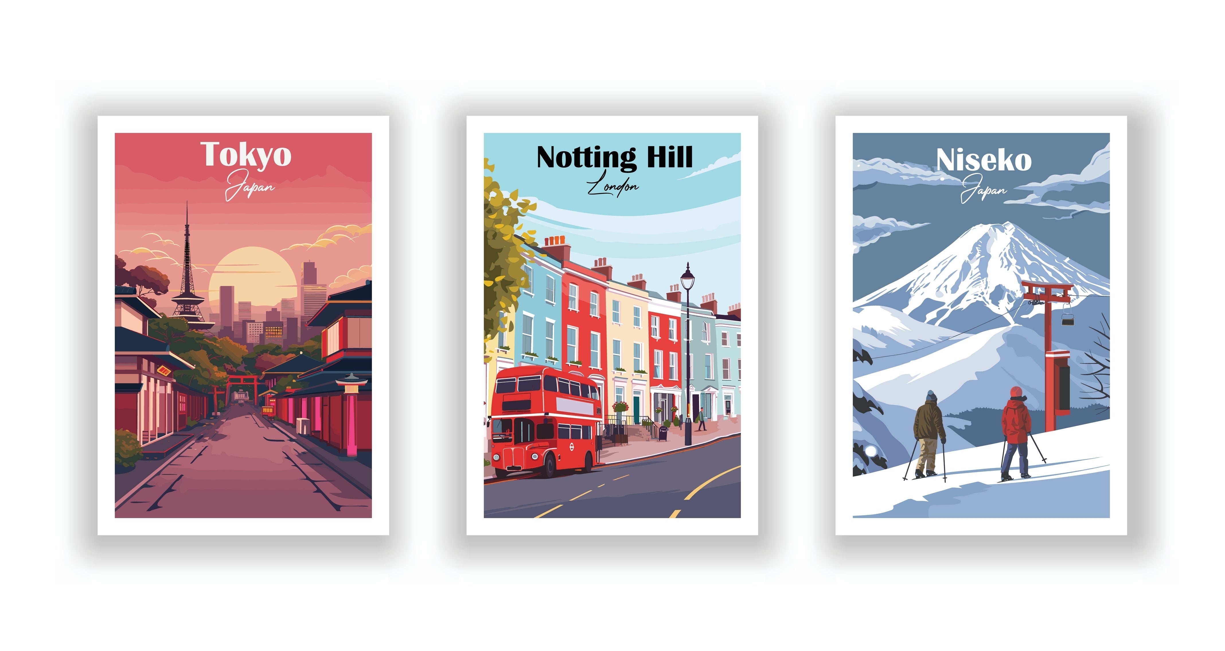 Charming Destinations- Set of 3