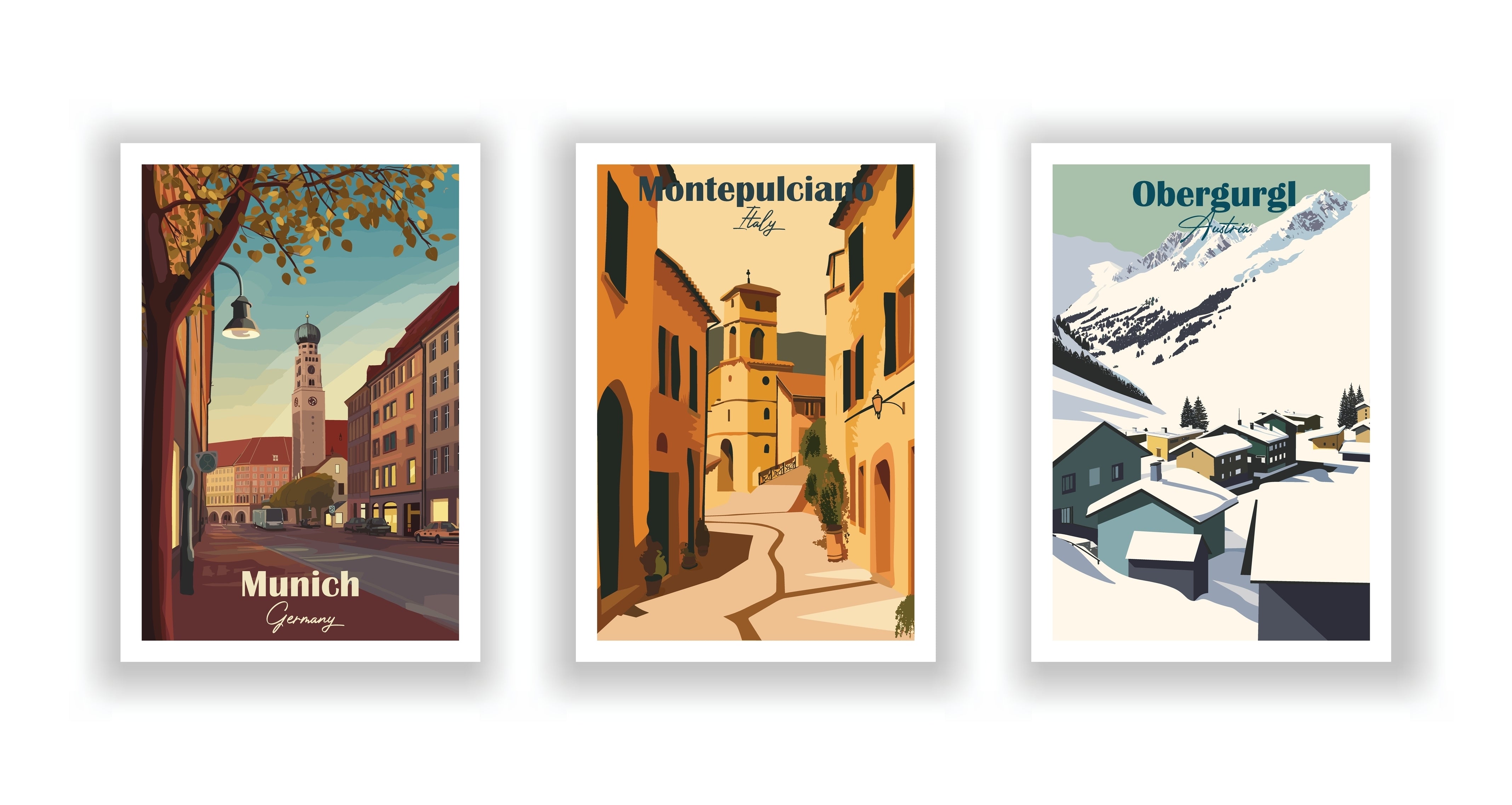 European Hideaways- Set of 3