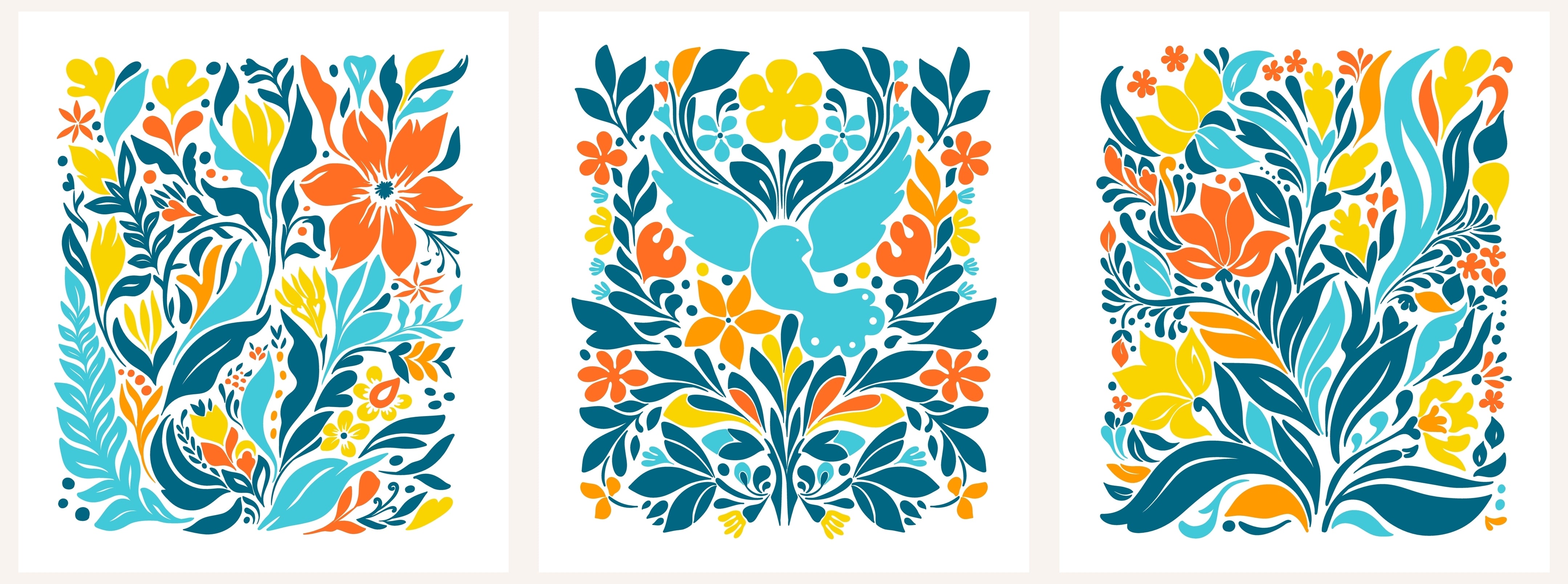 Retro Bloom Collection- Set of 3