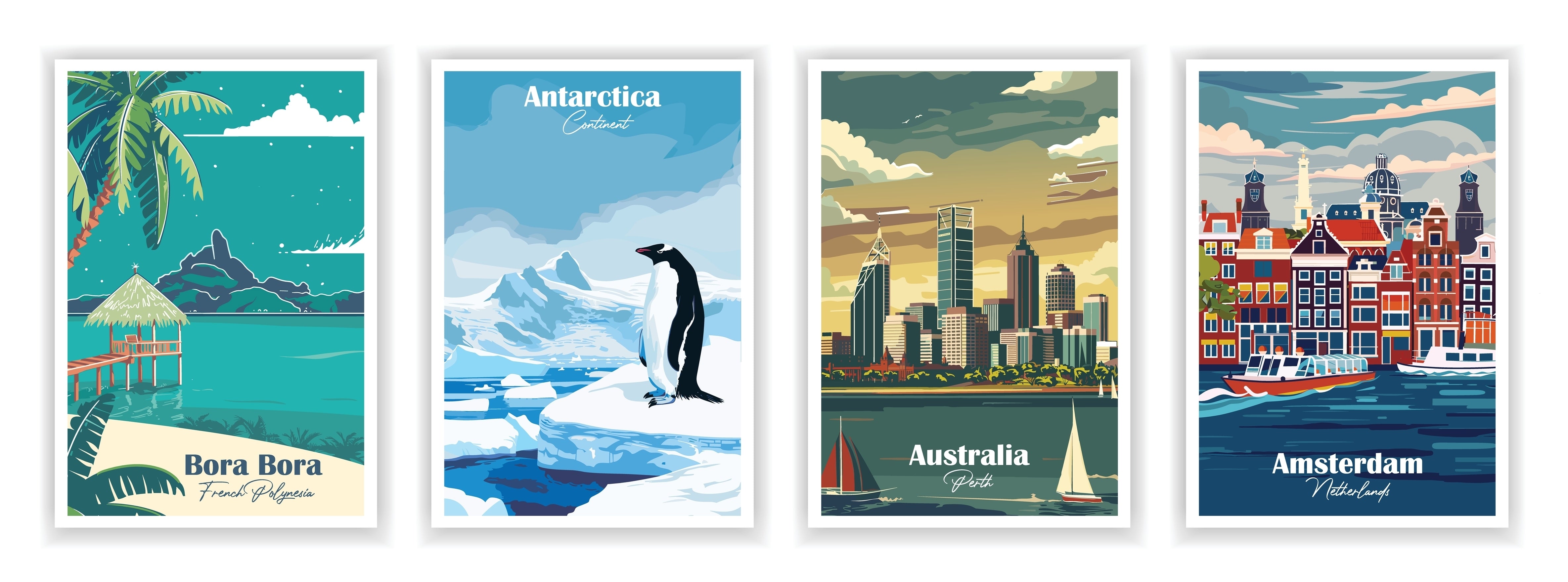 Global Getaways- Set of 3