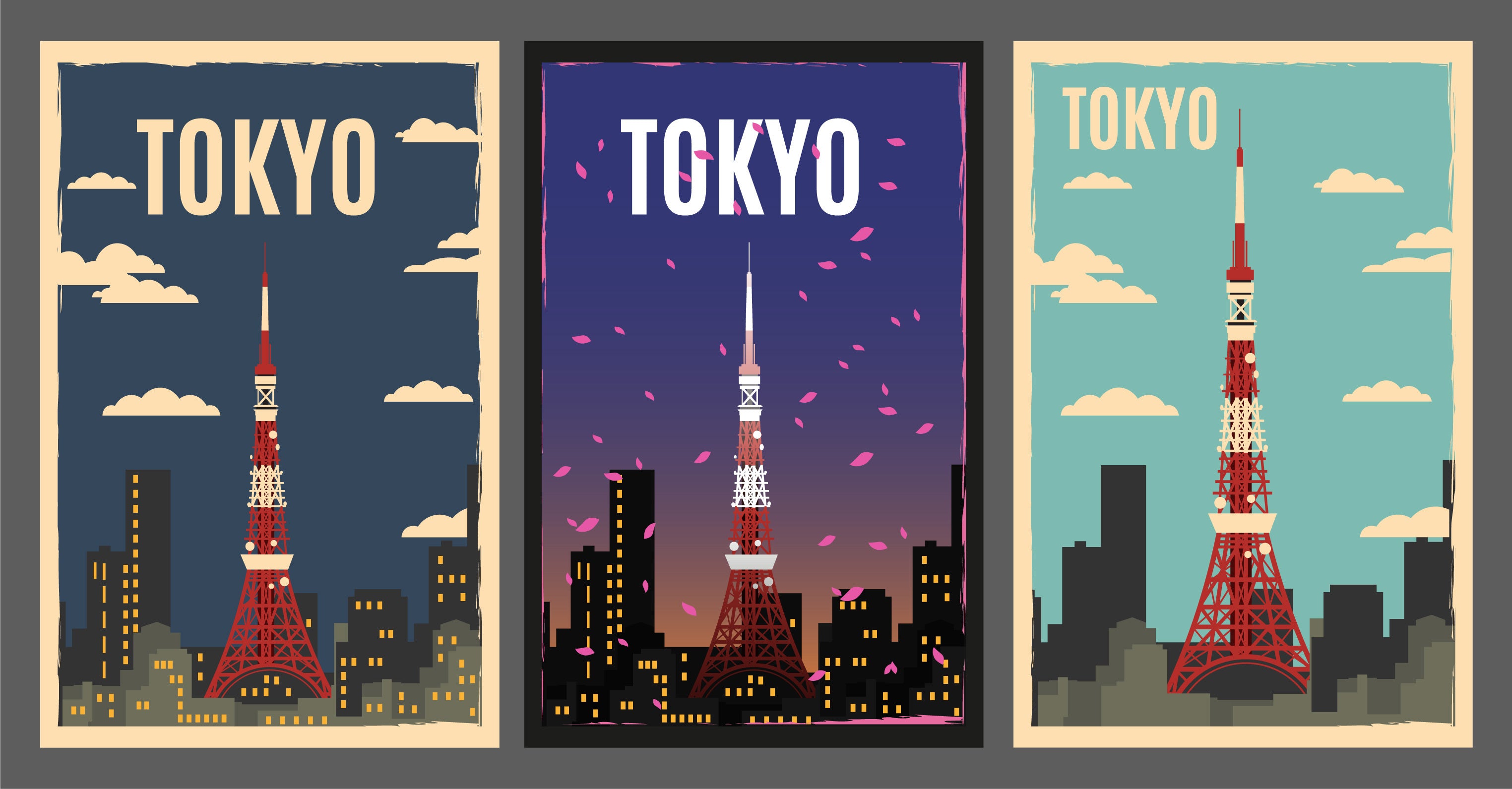 Retro Tokyo Vibes- Set of 2