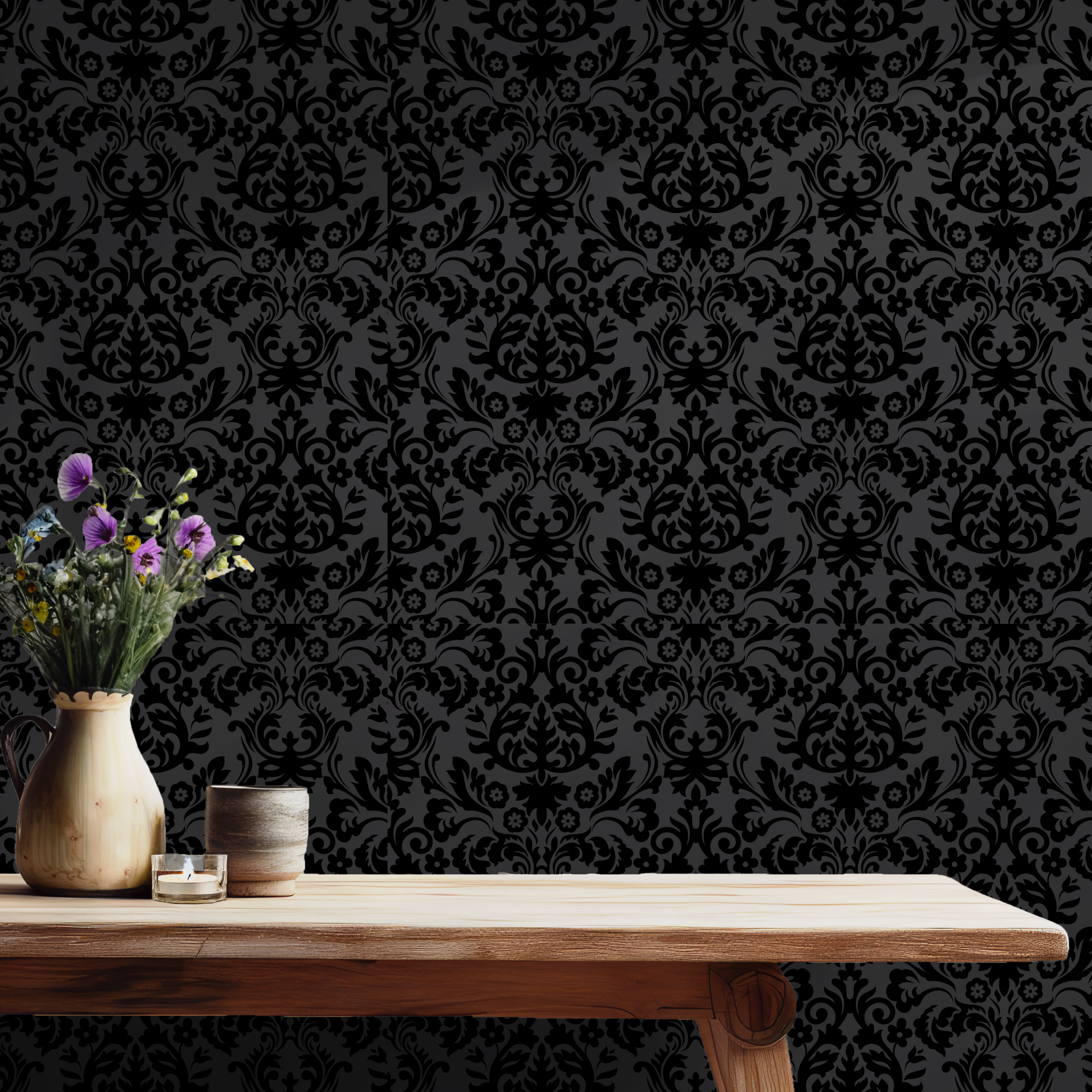 Ebon Floral Elegance